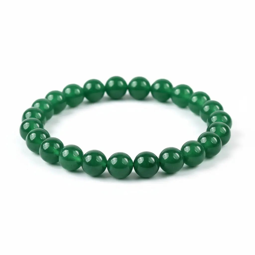 Green Jade Women Bracelet (21 Beads)