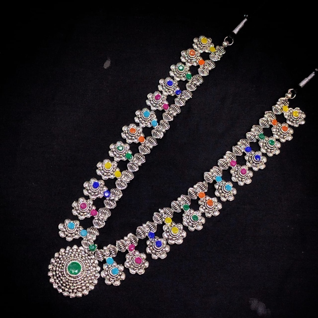 [NS627 Multi] Traditional Boutique Ns627 Multi Kundan Necklace Earring Jewellery Set