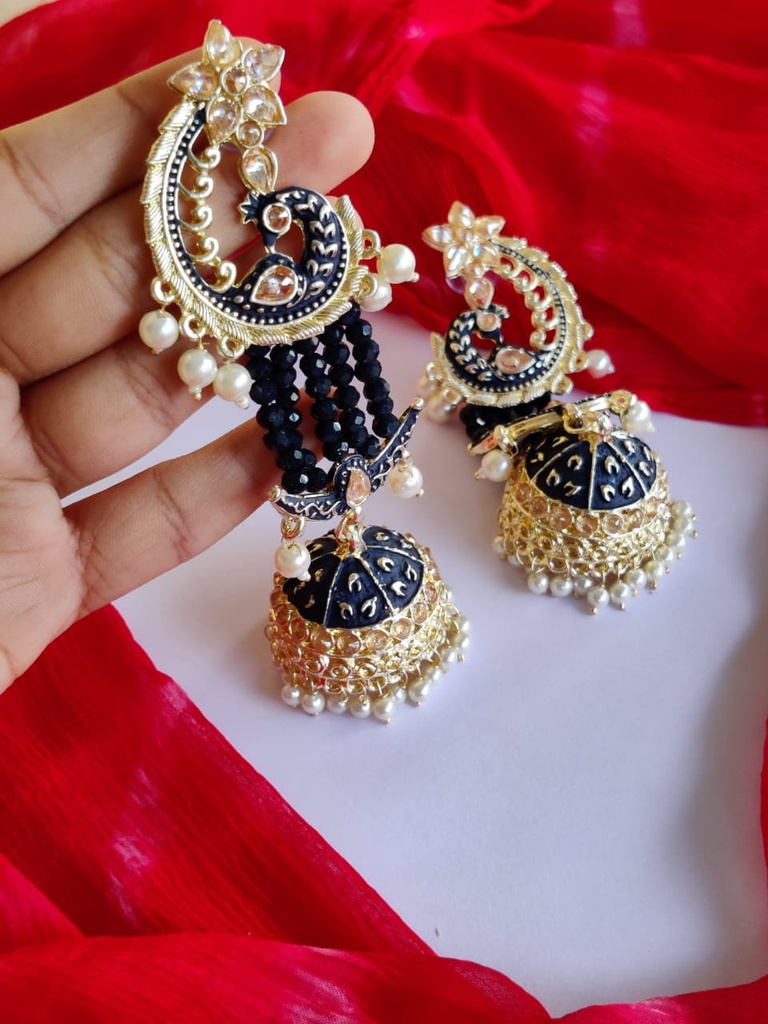 [ER23 BLUE] Enchanting Reception Meenakari Earring
