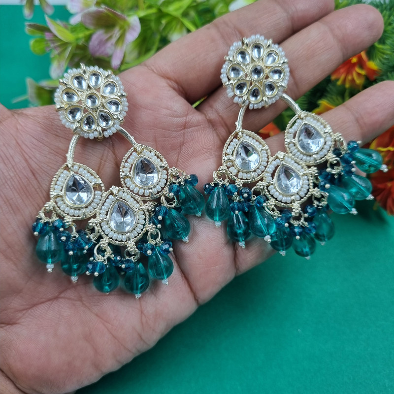 [ER225 GREEN 5] Authentic Reception Green 5 Earrings Set