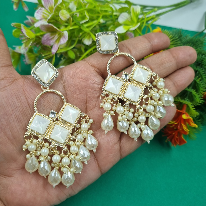 [ER228 SQUARE 5] Radiant Reception Square 5 Earrings Set