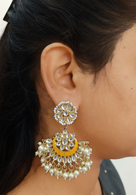 [ER36 YELLOW] Royal Engagement Yellow Earrings Set