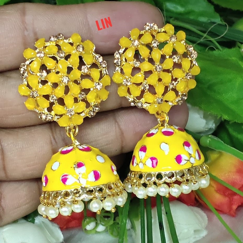 [ER43 YELLOW] Beautiful Engagement Yellow Earrings Set