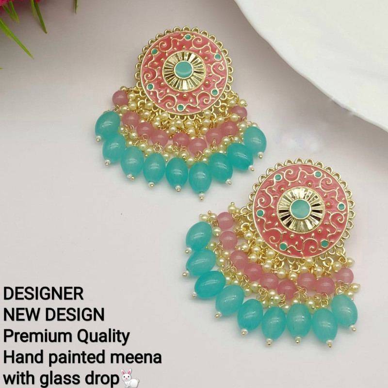 [ER87 BABYPINK] Chic Designer Babypink Earrings Set