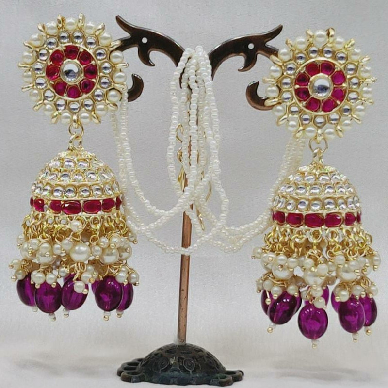 [ER93 MAROON] Trendy Designer Maroon Earrings Set