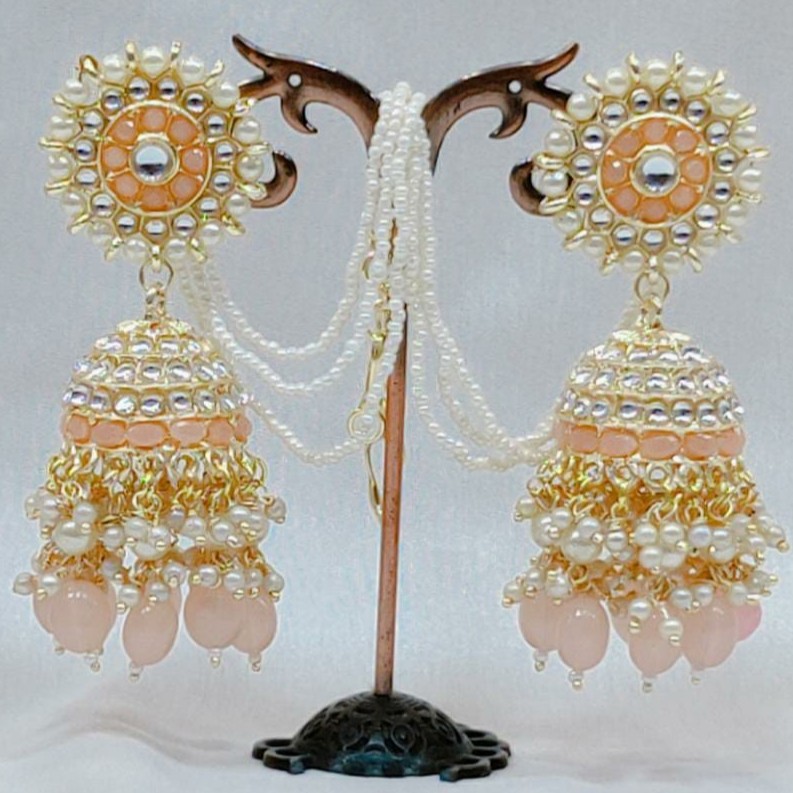 [ER93 PEACH] Shandaar Designer Peach Earrings Set