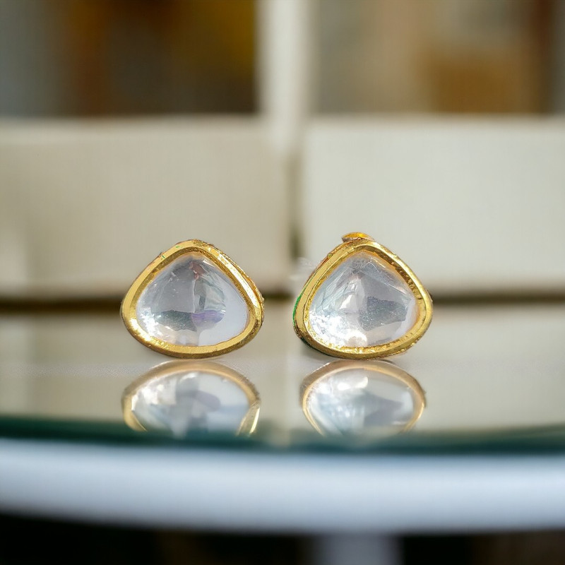 [ER127 TRIANGLE] Radiant Sangeet Triangle Earrings Set