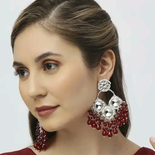 [ER201 MAROON 2] Grand Mehendi Maroon 2 Earrings Set