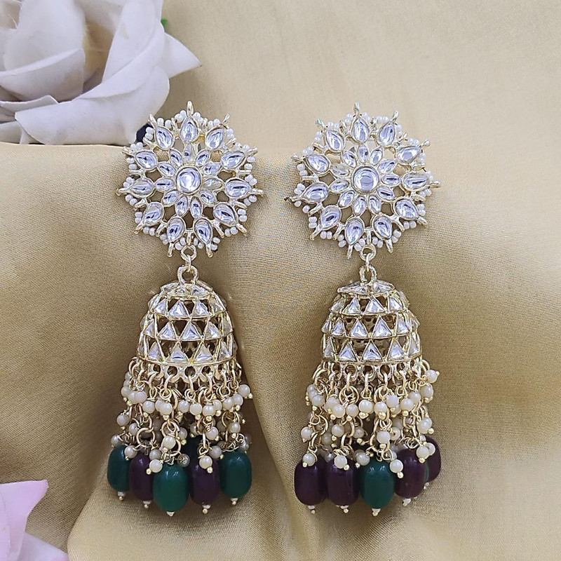 [ER203 MULTI 1] Breathtaking Mehendi Multi 1 Earrings Set