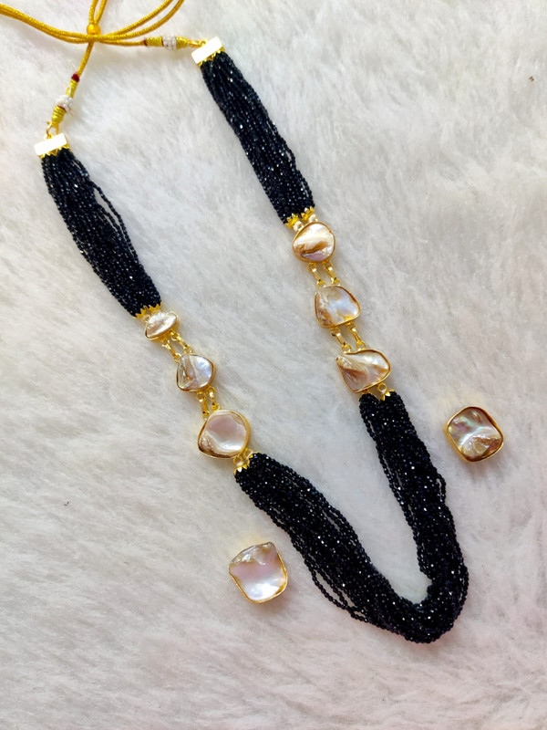 F2 Black Fusion Collection Necklace Earrings Jewellery Set