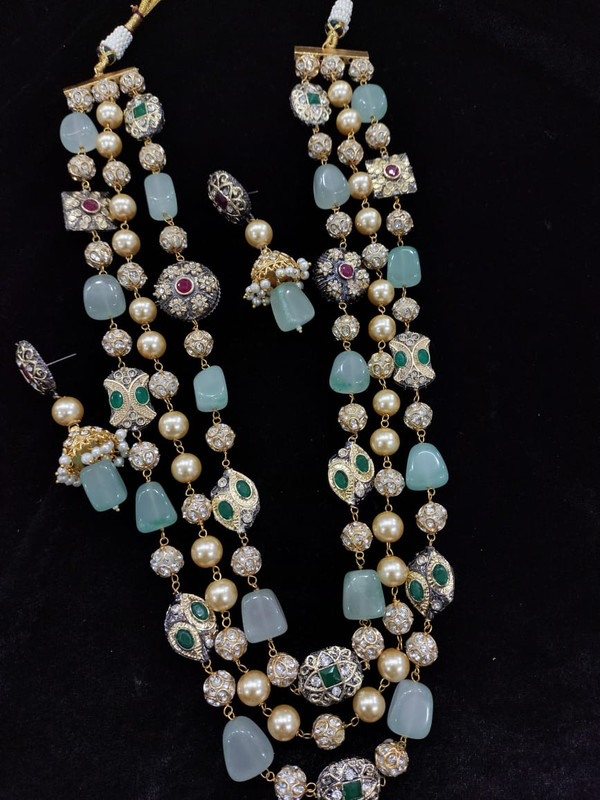 F3 MINT GREEN Fusion Collection Necklace Earrings Jewellery Set