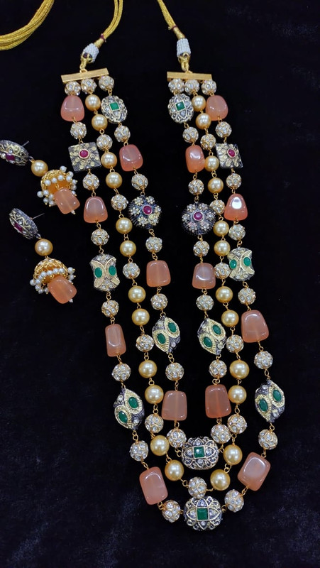 F3 ORANGE Fusion Collection Necklace Earrings Jewellery Set