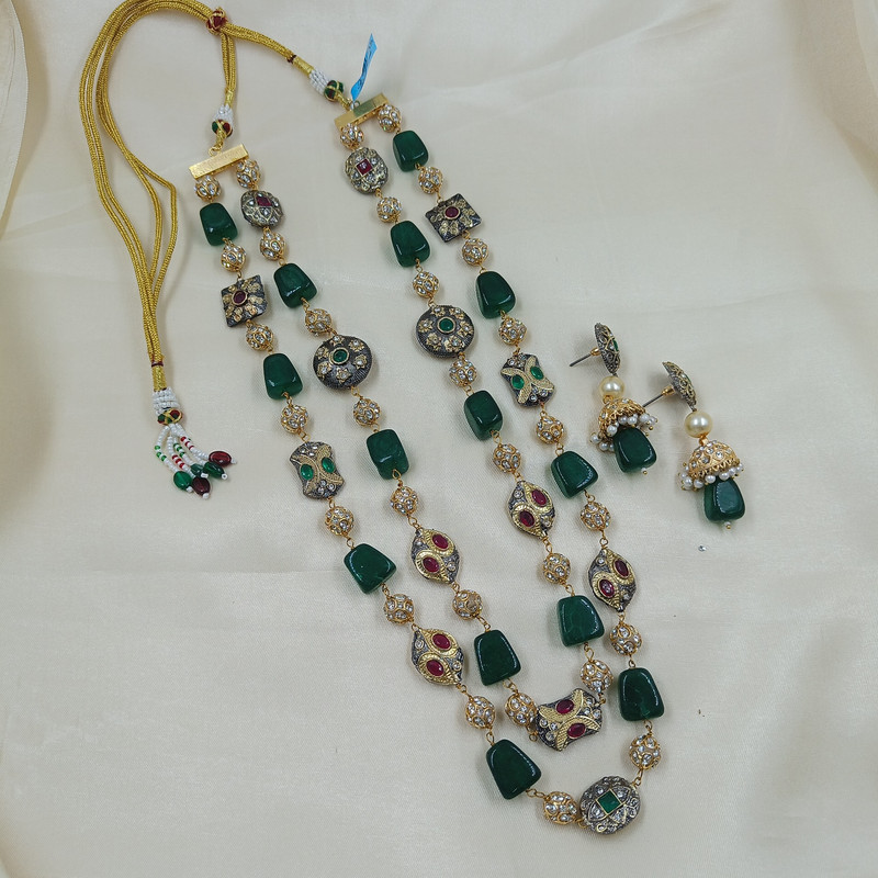 F8 GREEN Fusion Collection Necklace Earrings Jewellery Set
