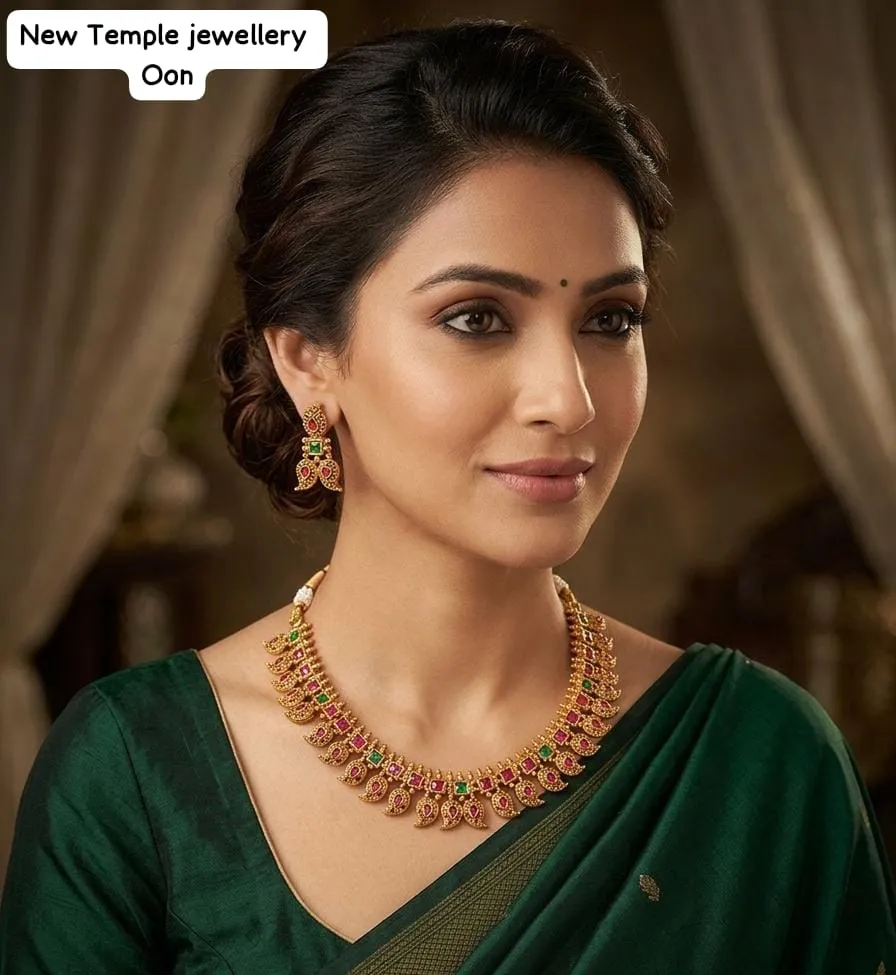 [SUNS076 MULTI] Trendy Prime Copper Temple Jewellery Set