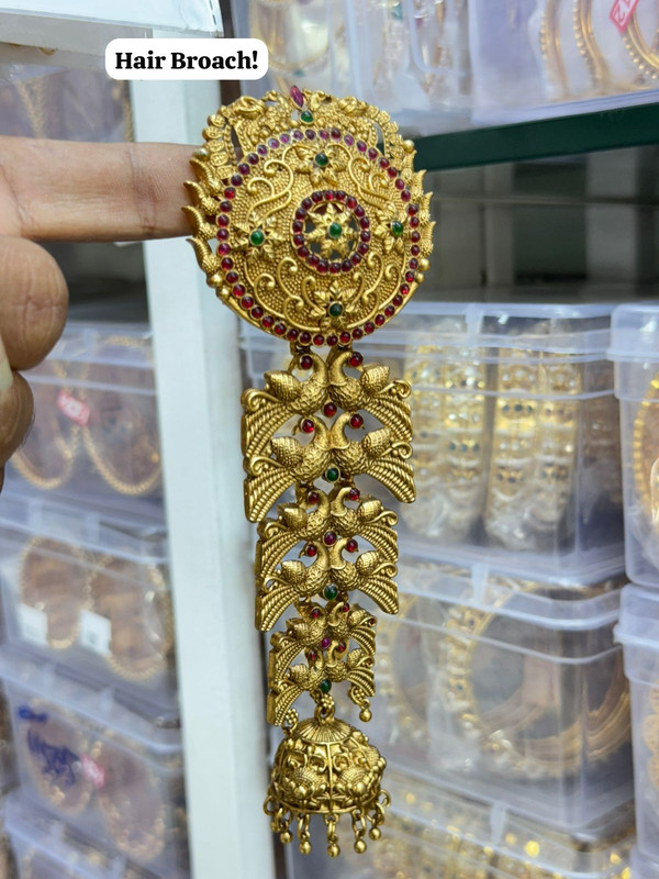 [CSK-(16)] Gehana Mahal South Indian Hair Broach CSK-(16) Pack of 3