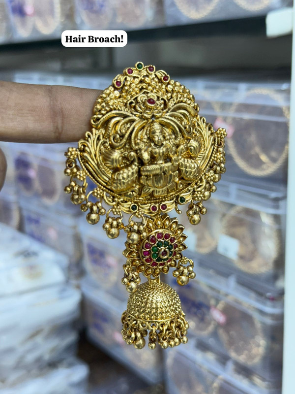 [CSK-(20)] Gehana Mahal South Indian Hair Broach CSK-(20) Pack of 3