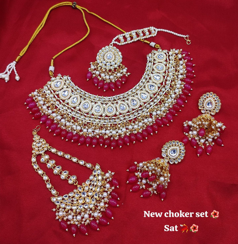 [SUBR004 Rani] Lustrous Boutique Subr004 Rani Kundan Bridal Jewellery Set For Bride