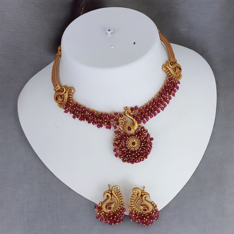 PCS15 Copper Necklace & Earrings Jewellery set for Women