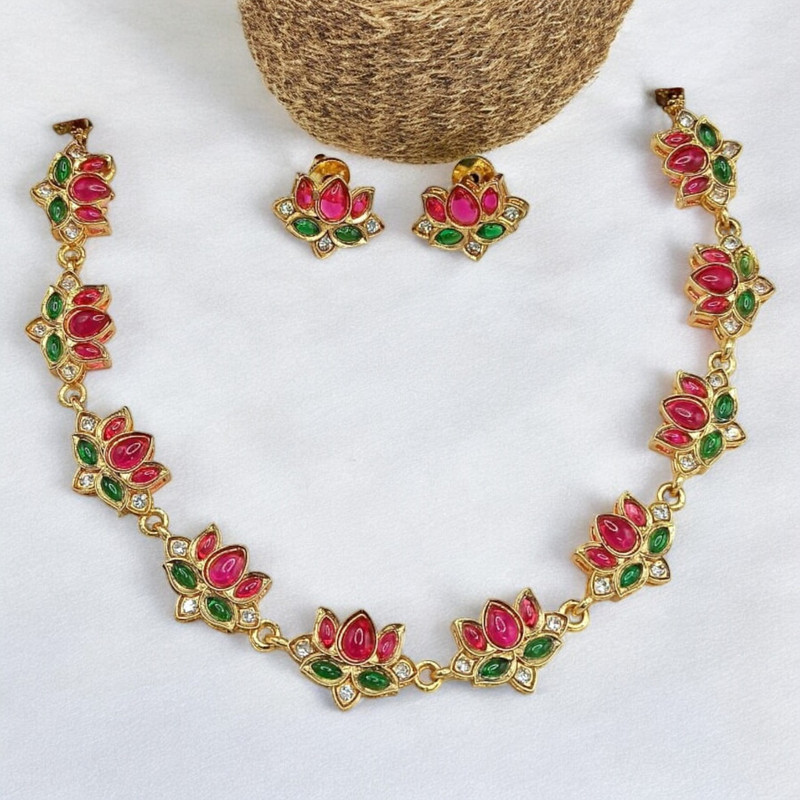 PCS34 Copper Necklace & Earrings Jewellery set for Women