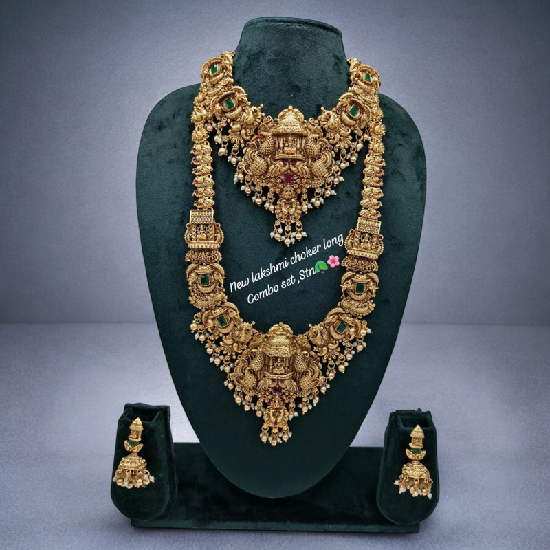 PCS46 Copper Necklace & Earrings Jewellery set for Women