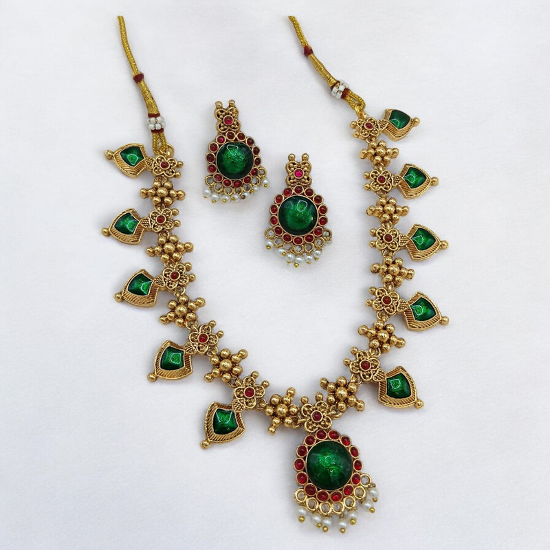 PCS58 Copper Necklace & Earrings Jewellery set for Women