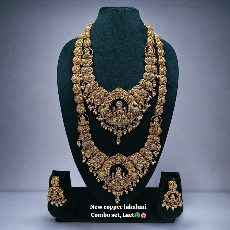 PCS63 Copper Necklace & Earrings Jewellery set for Women