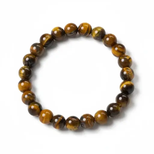 [Tiger Eye Bracelet for Men (24 Beads)] Tiger Eye Bracelet for Men (24 Beads)