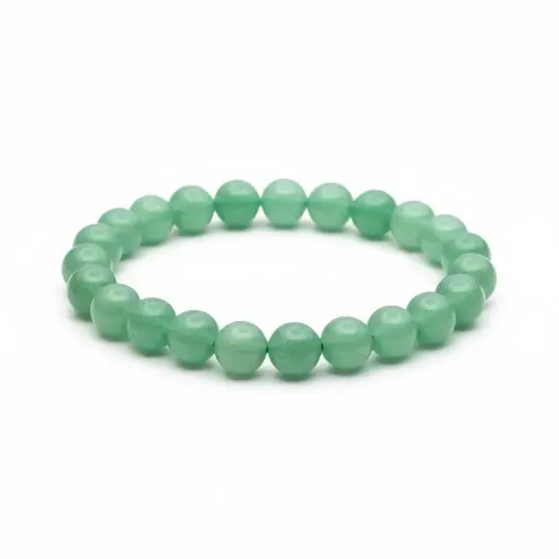 [Green Aventurine Men Bracelet (24 Beads)] Green Aventurine Men Bracelet (24 Beads)