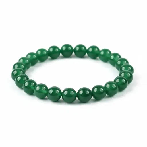 [Green Jade Mens Bracelet (24 Beads)] Green Jade Mens Bracelet (24 Beads)