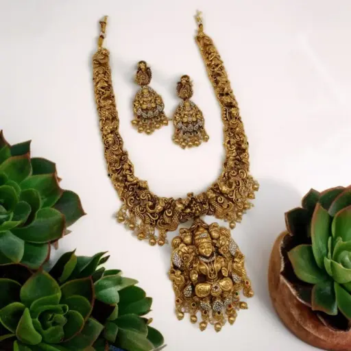 [Copper Laxmi Temple Necklace set] Copper Laxmi Temple Necklace set