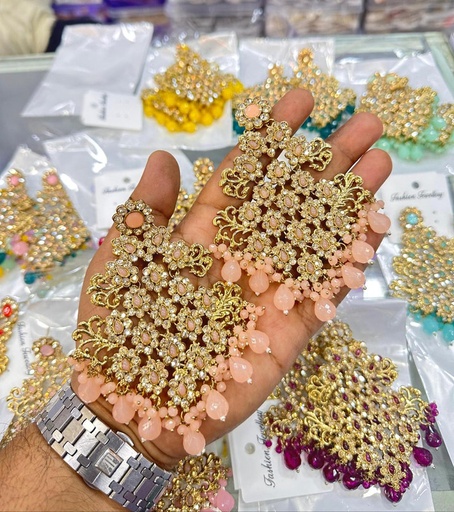 [ER206 PEACH] ER206 PEACH Earrings Set