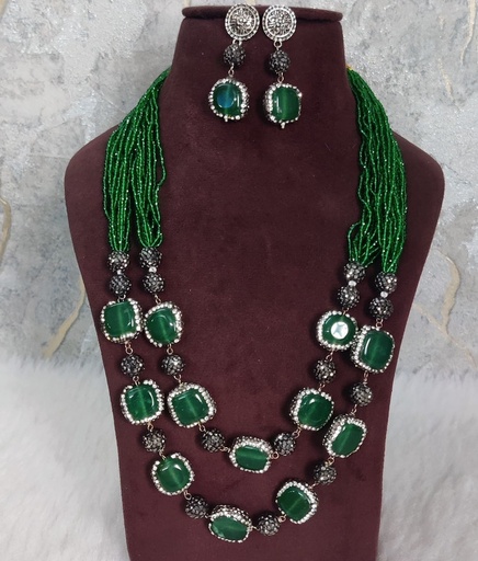 [F4 GREEN] F4 GREEN Fusion Collection Necklace Earrings Jewellery Set