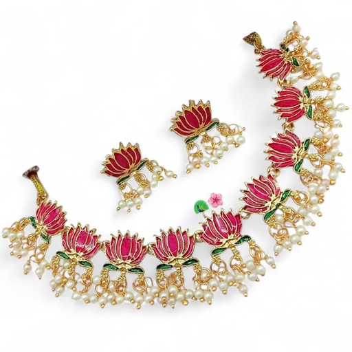 [PCS (17)] PCS17 Copper Necklace & Earrings Jewellery set for Women