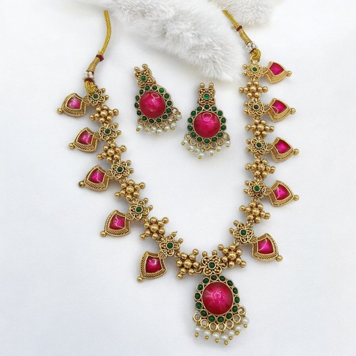 [PCS (57)] PCS57 Copper Necklace & Earrings Jewellery set for Women