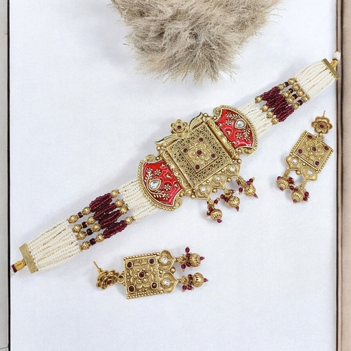 [PCS (59)] PCS59 Copper Necklace & Earrings Jewellery set for Women