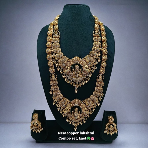 [PCS (63)] PCS63 Copper Necklace & Earrings Jewellery set for Women